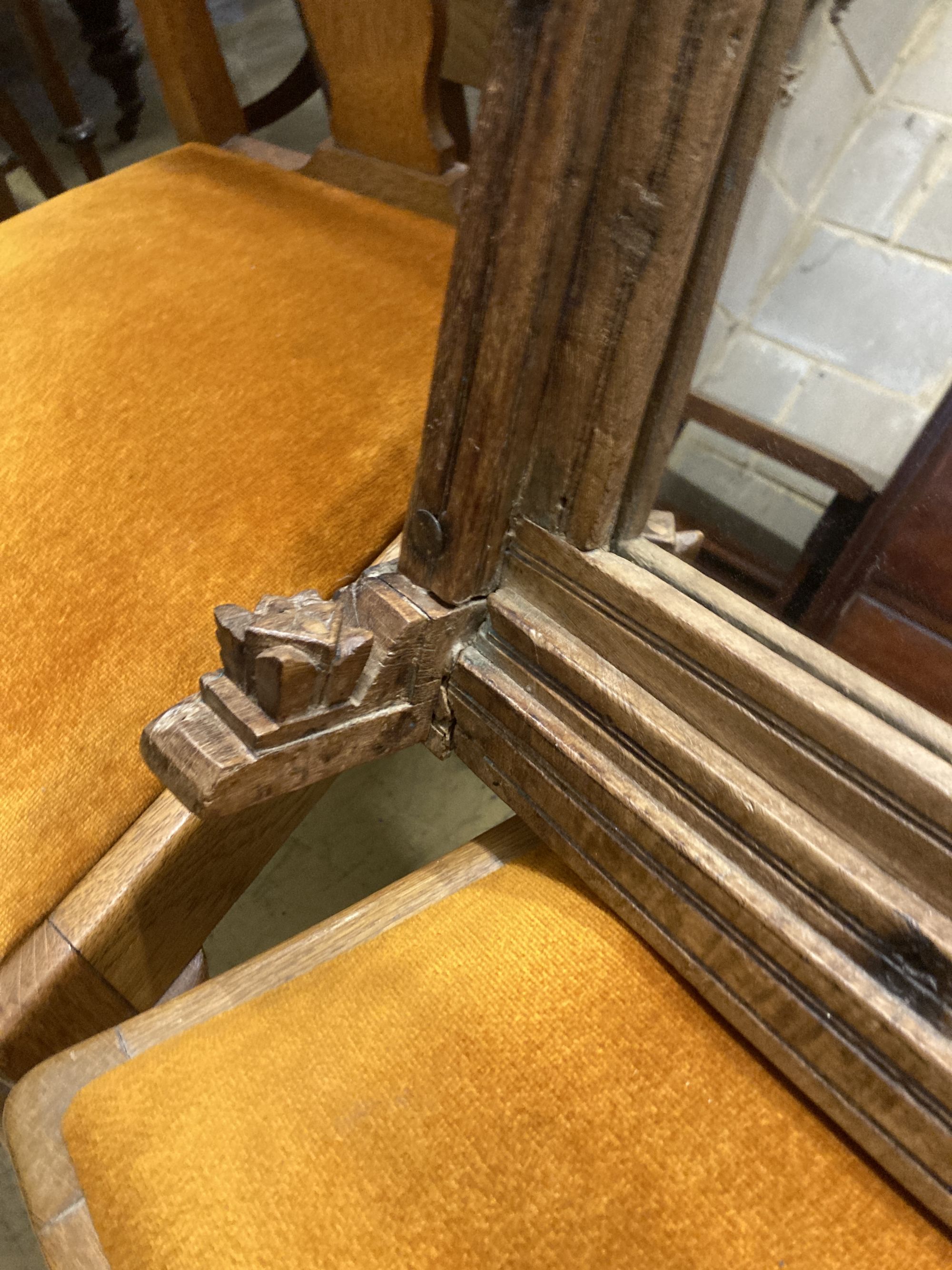 An Indonesian hardwood wall mirror, width 58cm, height 67cm